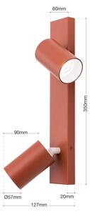 Orion - Bodové svítidlo PENN 2xGU10/13W/230V cihlová