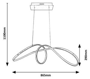 Rabalux 5358 - LED Lustr na lanku AISHA LED/38W/230V