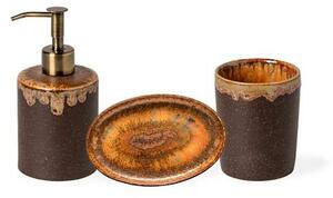 Hnědý kameninový dávkovač mýdla Poterie Bath – Casafina