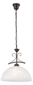Orion - Lustr na řetězu RULA 1xE27/40W/230V pr. 35 cm bílá/bronz