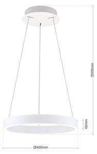 Orion - LED Stm. lustr na lanku KOLK LED/40W/230V 2700/3000/4000K pr. 40 cm bílá