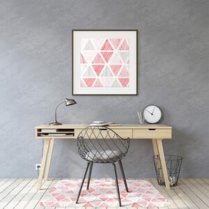 Podložka pod kolečkovou židli růžové trojúhelníky