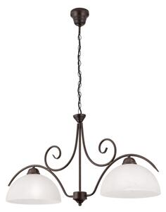 Orion - Lustr na řetězu RULA 2xE27/40W/230V bílá/bronz