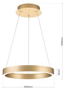 Orion- LED Stm. lustr na lanku KOLK LED/40W/230V 2700/3000/4000K pr. 40 cm zlatá