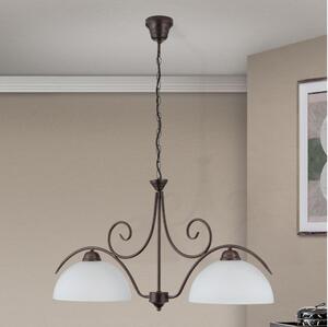 Orion - Lustr na řetězu RULA 2xE27/40W/230V bílá/bronz