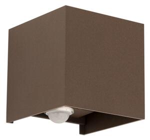 Orion- LED Venkovní nástěnné svítidlo se senzorem CUBE-S LED/13W/230V IP54 hnědá