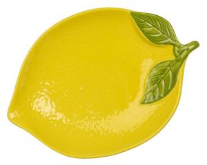 Žlutá keramická miska ve tvaru citronu XL – 25x18x3 cm