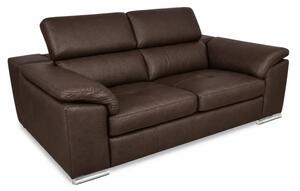 Moderní kožená pohovka LOREN II (3P), tm. hnědá (madras - 144 walnut)