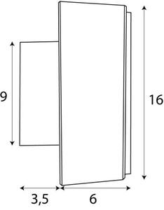 MaxLight Lipari nástěnné svítidlo 1x6 W průhledná-zlatá W0358