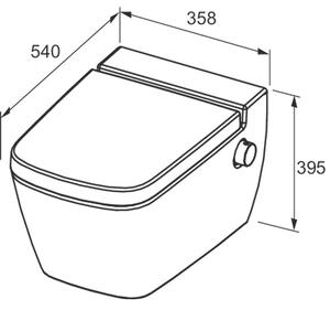 Tece One Bidetovací WC, včetně sedátka, bílá 9700216
