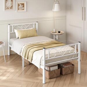 SONGMICS Kovový rám postele 190 x 90 cm bílý