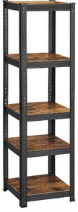 SONGMICS Regál s vysokou nosností industriální 150 x 37 cm, černý a ořech
