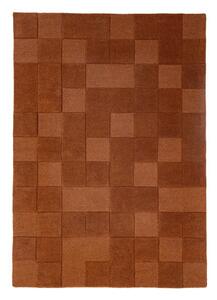 Ručně tkaný vlněný koberec v terakotové barvě 120x170 cm Checkerboard – Flair Rugs
