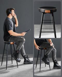 VASAGLE Barová stolička EKHO 63 cm černá 2 ks