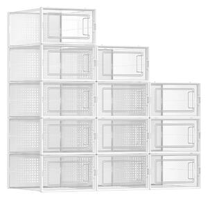 SONGMICS Úložné boxy stohovatelné transparentní 12 ks
