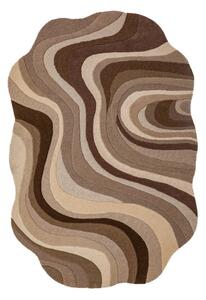 Hnědý/béžový ručně tkaný vlněný koberec 160x230 cm Envy Wool – Flair Rugs