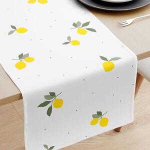 Goldea běhoun na stůl 100% bavlněné plátno - citrony 20x140 cm