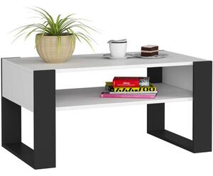 Konferenční stolek DOMI, bílá/černá