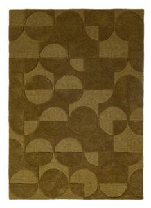 Tmavě zelený ručně tkaný vlněný koberec 120x170 cm Gigi – Flair Rugs