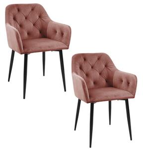 Set 2 ks jídelních židlí SJ.030, růžová