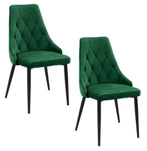 Set 2 ks jídelních židlí SJ.054, zelená