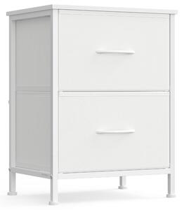 SONGMICS Noční stolek BELLAH se 2 zásuvkami 40 x 52 x 30 cm bílá