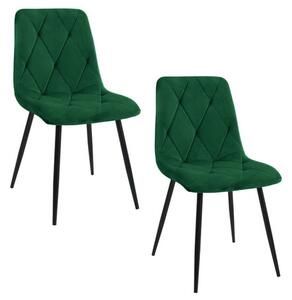 Set 2 ks jídelních židlí SJ.3, zelená
