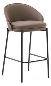 Hnědá barová židle (výška sedáku 65 cm) Eamy – Kave Home