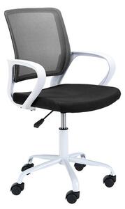 Otočná židle FD-6, bílá/černá