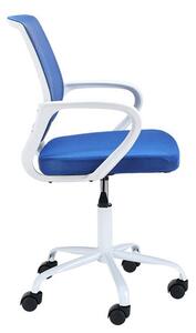Otočná židle FD-6, bílá/modrá