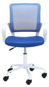 Otočná židle FD-6, bílá/modrá