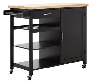 Kuchyňský ostrůvek na kolečkách z kaučukového dřeva 48x105 cm Frankfurt – Premier Housewares