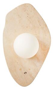 Béžové kamenné nástěnné svítidlo ø 10 cm Hilde – Opviq lights