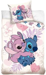 Bavlněné ložní povlečení Lilo & Stitch – Nerozlučná dvojka Stitch a Angel - 100% bavlna - 70x90 cm + 140x200 cm