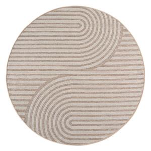Béžový kulatý vnitřní a venkovní koberec ø 80 cm Desert 1301 – Ayyildiz Carpets