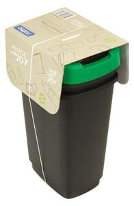 Černé odpadkové koše v sadě 3 ks na tříděný odpad z recyklovaného plastu 25 l Twist – Rotho
