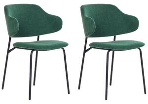 Set 2 ks jídelních židlí Kenza (zelená). 1080653