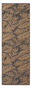 Černý/hnědý vnitřní a venkovní běhoun 80x250 cm Mira 1451 – Ayyildiz Carpets