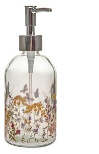 Skleněný dávkovač mýdla 390 ml Flowers – Dakls