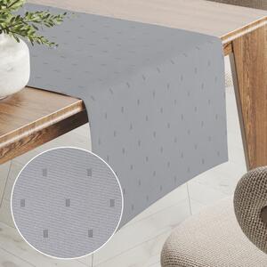 Biante Teflonový běhoun na stůl TF-080 Obdélníčky na šedém 20x120 cm