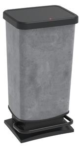 Šedý pedálový odpadkový koš z recyklovaného plastu 40 l Paso - Rotho