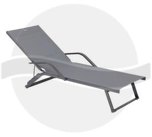 Luxusní relaxační zahradní lehátko BAYAMO - šedé