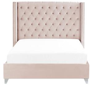 Manželská postel 160 cm Lubbka (růžová). 1081056