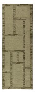Zelený ručně tkaný vlněný běhoun 80x230 cm Harris Modula Wool – Flair Rugs