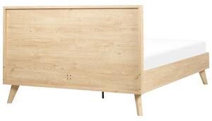 Manželská postel 140 cm Monza (světlé dřevo). 1081517