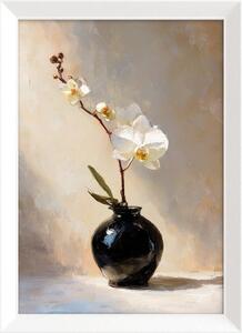 Tištěný obraz s rámem 56x75 cm White Orchid – Styler