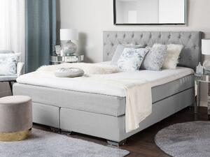 Manželská postel Boxspring 180 cm DUKE (s roštem a matrací) (šedá). 1007246