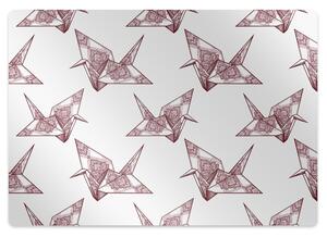 Podložka pod kancelářskou židli origami ptáci
