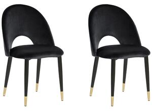 Set 2 ks. jídelních židlí MAGI (látka) (černá). 1018794
