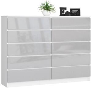Ak furniture Komoda Rollo K 160,4 cm bílá/šedá